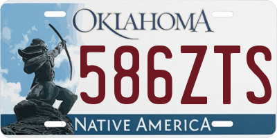 OK license plate 586ZTS