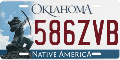 OK license plate 586ZVB