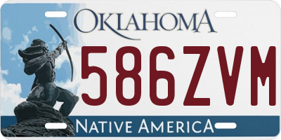 OK license plate 586ZVM