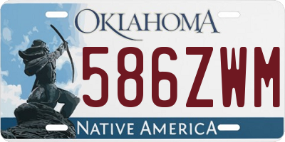 OK license plate 586ZWM