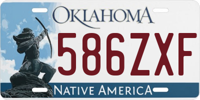 OK license plate 586ZXF