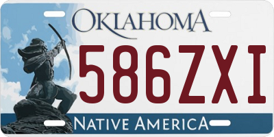 OK license plate 586ZXI