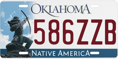 OK license plate 586ZZB