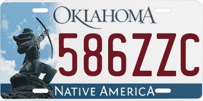 OK license plate 586ZZC