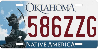 OK license plate 586ZZG