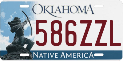 OK license plate 586ZZL