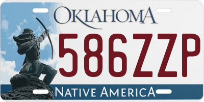 OK license plate 586ZZP