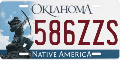 OK license plate 586ZZS