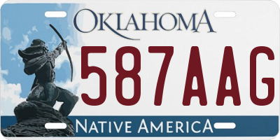 OK license plate 587AAG