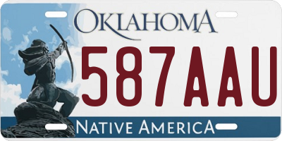 OK license plate 587AAU