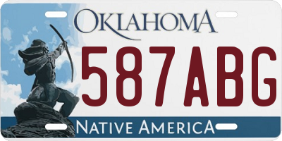 OK license plate 587ABG