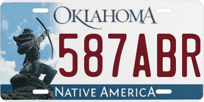 OK license plate 587ABR