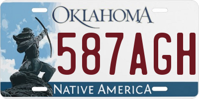 OK license plate 587AGH