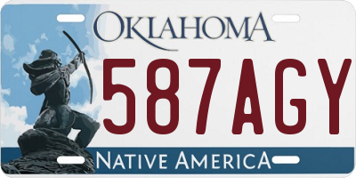 OK license plate 587AGY