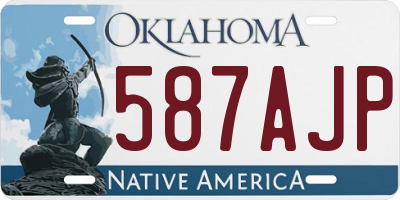 OK license plate 587AJP