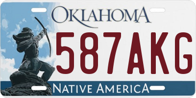 OK license plate 587AKG