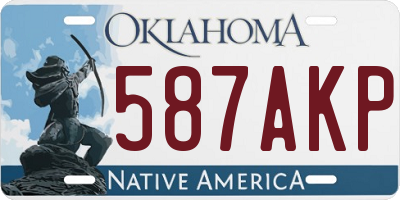 OK license plate 587AKP