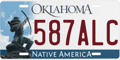 OK license plate 587ALC