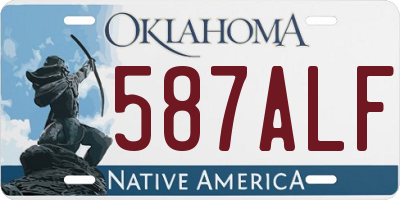OK license plate 587ALF
