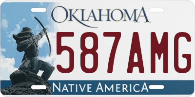 OK license plate 587AMG