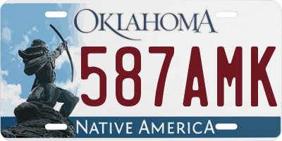 OK license plate 587AMK