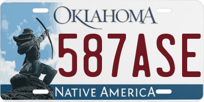 OK license plate 587ASE