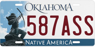 OK license plate 587ASS