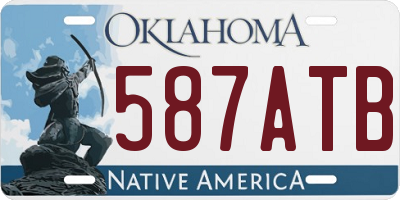 OK license plate 587ATB