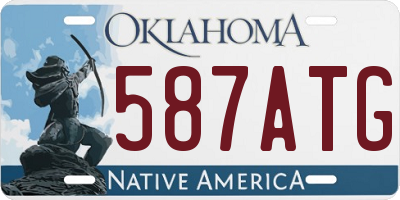 OK license plate 587ATG