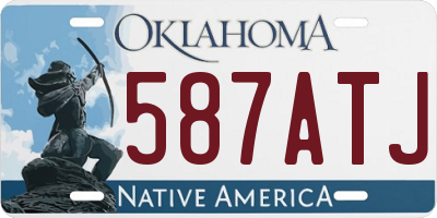 OK license plate 587ATJ