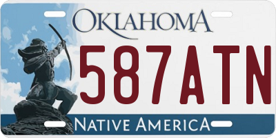 OK license plate 587ATN