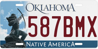OK license plate 587BMX