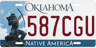 OK license plate 587CGU