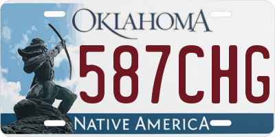 OK license plate 587CHG