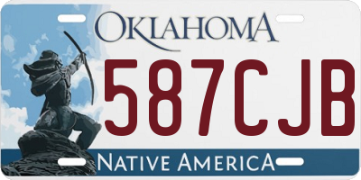 OK license plate 587CJB