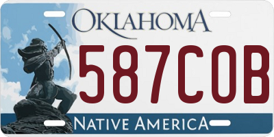 OK license plate 587COB