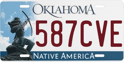 OK license plate 587CVE