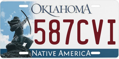 OK license plate 587CVI