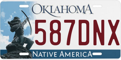 OK license plate 587DNX