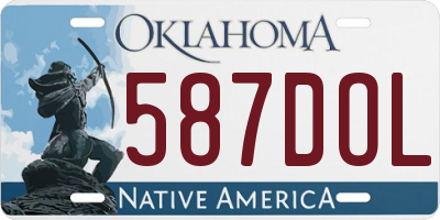OK license plate 587DOL