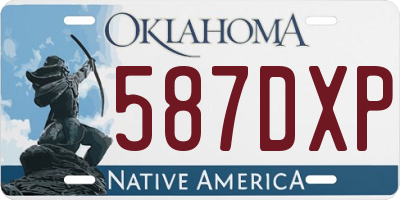 OK license plate 587DXP