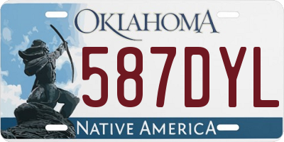 OK license plate 587DYL