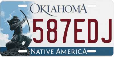 OK license plate 587EDJ