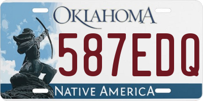OK license plate 587EDQ