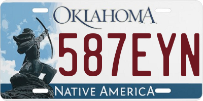 OK license plate 587EYN
