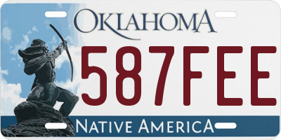 OK license plate 587FEE