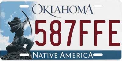 OK license plate 587FFE