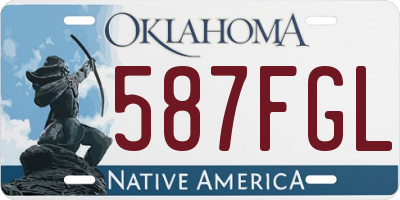 OK license plate 587FGL