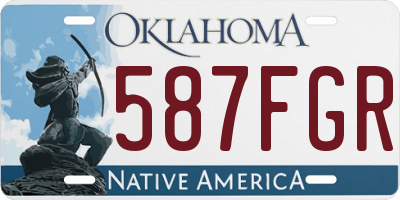 OK license plate 587FGR