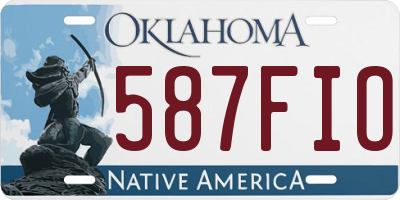 OK license plate 587FIO